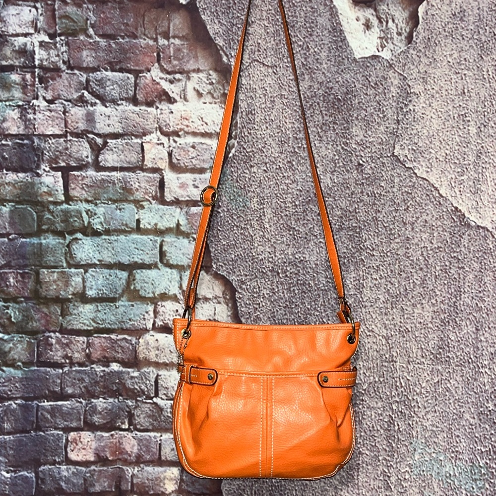 Relic Orange Faux Leather Crossbody Boho Hobo Messenger Bag